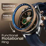 GOBOULT Saber Smart Watch 1.43'' AMOLED Display, Functional Rotating Bezel, AOD, BT Calling, 200+Watchfaces, 700 Nits Brightness, AI Voice Assistant, SpO2 Monitoring, 120+ Sports Mode (Blue)