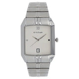 TITAN White Dial Silver Metal Strap Watch - 9264SM01