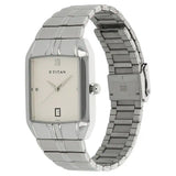 TITAN White Dial Silver Metal Strap Watch - 9264SM01