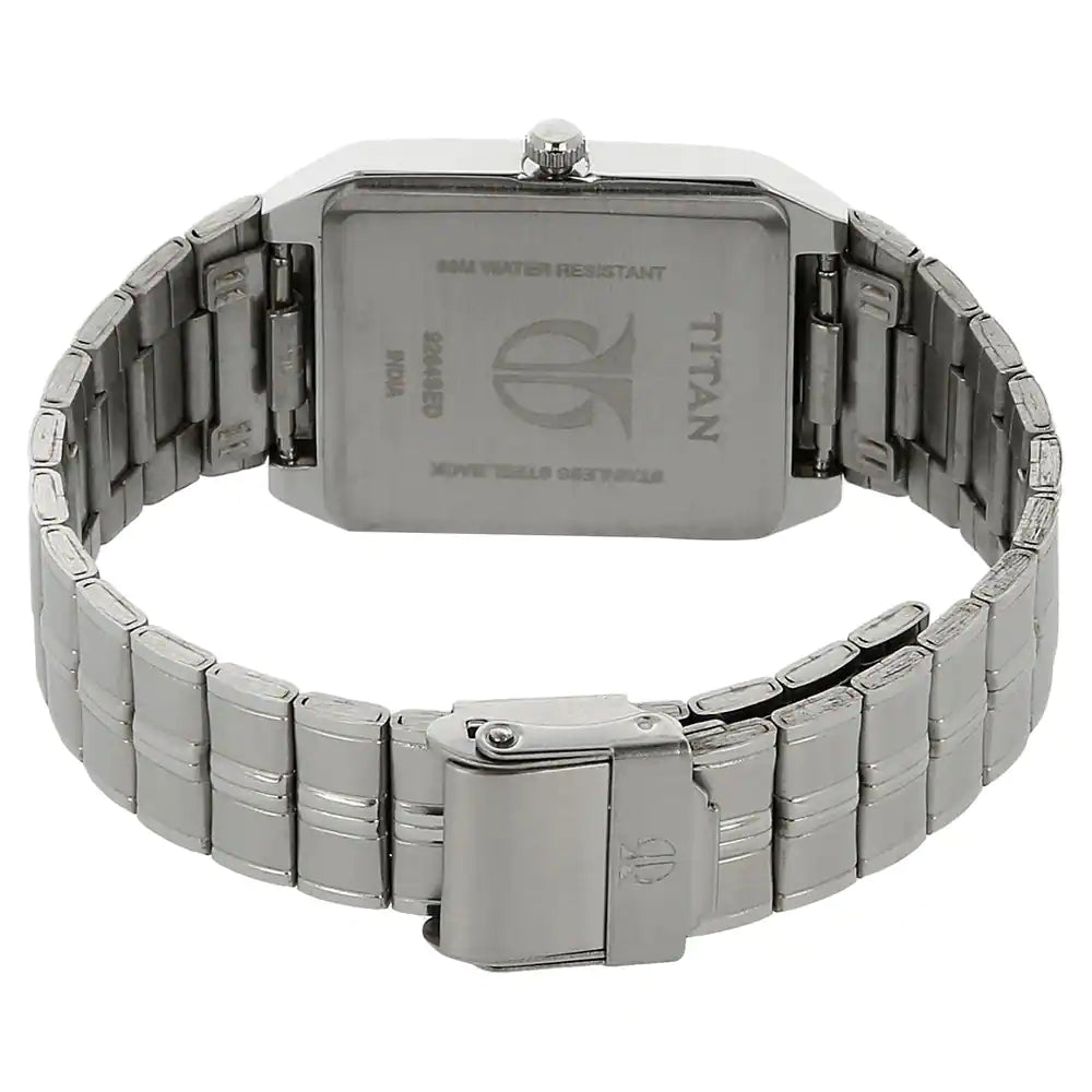 TITAN White Dial Silver Metal Strap Watch - 9264SM01
