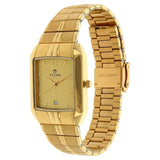 Titan Analog with Date Golden Dial Metal Strap watch for Men 9264YM02
