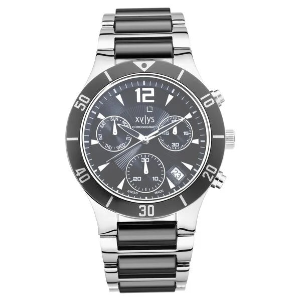 Xylys Swiss Analog Stainless Steel Black Dial Watch for Men 9295dm04 - KRISHNA WATCH COMPANY