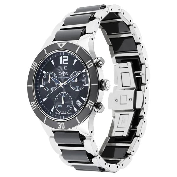 Xylys Swiss Analog Stainless Steel Black Dial Watch for Men 9295dm04