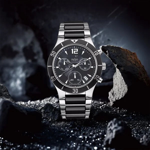 Xylys Swiss Analog Stainless Steel Black Dial Watch for Men 9295dm04 - KRISHNA WATCH COMPANY