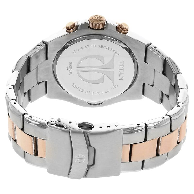 Titan Regallia Rose Gold Chronograph Watch for Men - 9308KM01 - KRISHNA WATCH COMPANY