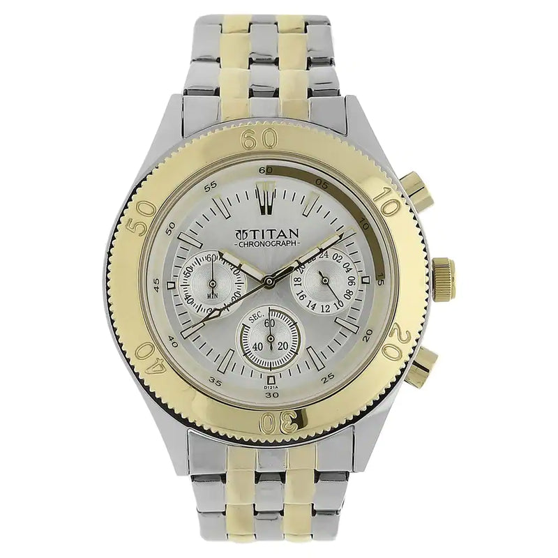 Titan Silver Dial Multicoloured Stainless Steel Strap Watch - 9324BM01 - KRISHNA WATCH COMPANY