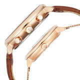 Titan Bandhan Quartz Analog with Date Green Leather and Stainless Steel Strap for Couple 9400794207wz03p