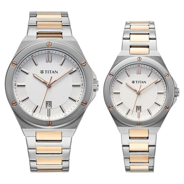 Titan Modern Bandhan Quartz Couples 47.5 mm 9401694216KM01