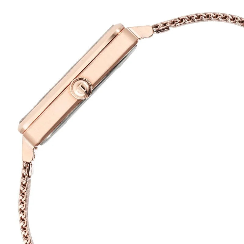 Titan Minimalists Quartz Analog with Date Silver Dial Rose Gold Stainless Steel Strap Watch for Women / 94205WM01 - KRISHNA WATCH COMPANY