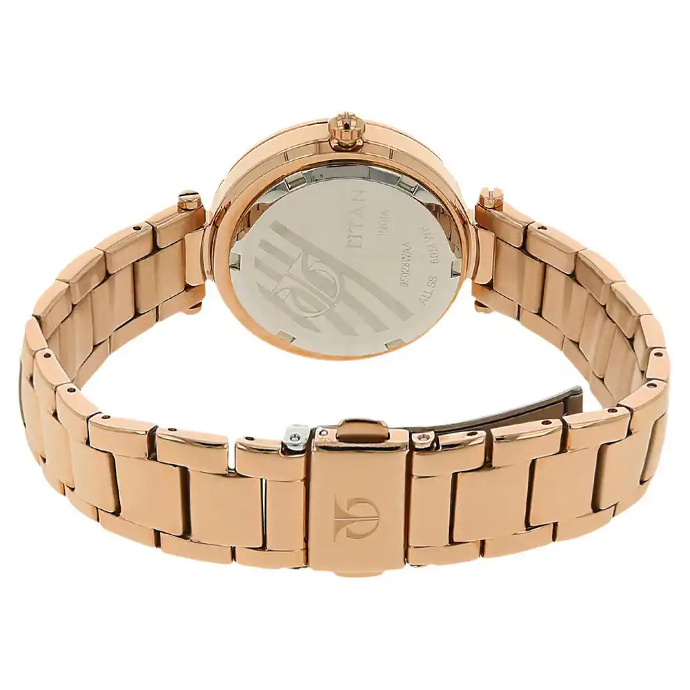 Titan Rose Gold Dial Stainless Steel Strap Watch NN95023WM01 - KRISHNA WATCH COMPANY