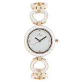 TITAN White Dial Rose Gold Metal Strap Watch 95036WM02