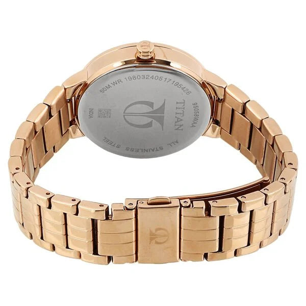 Titan Whimsy Rose Gold Dial Quartz Multifunction Stainless Steel Strap Watch for Women 95058wm02 - KRISHNA WATCH COMPANY