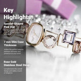 Titan Raga Facets Pink Dial Analog Stainless Steel Strap Watch for Women NR95118WM02