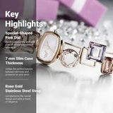 Titan Raga Facets Pink Dial Analog Stainless Steel Strap Watch for Women 95118wm02