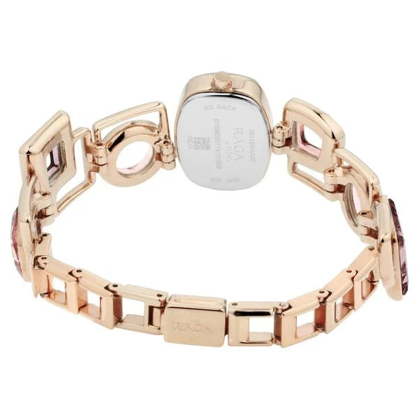 Titan Raga Facets Pink Dial Analog Stainless Steel Strap Watch for Women 95118wm02 - KRISHNA WATCH COMPANY