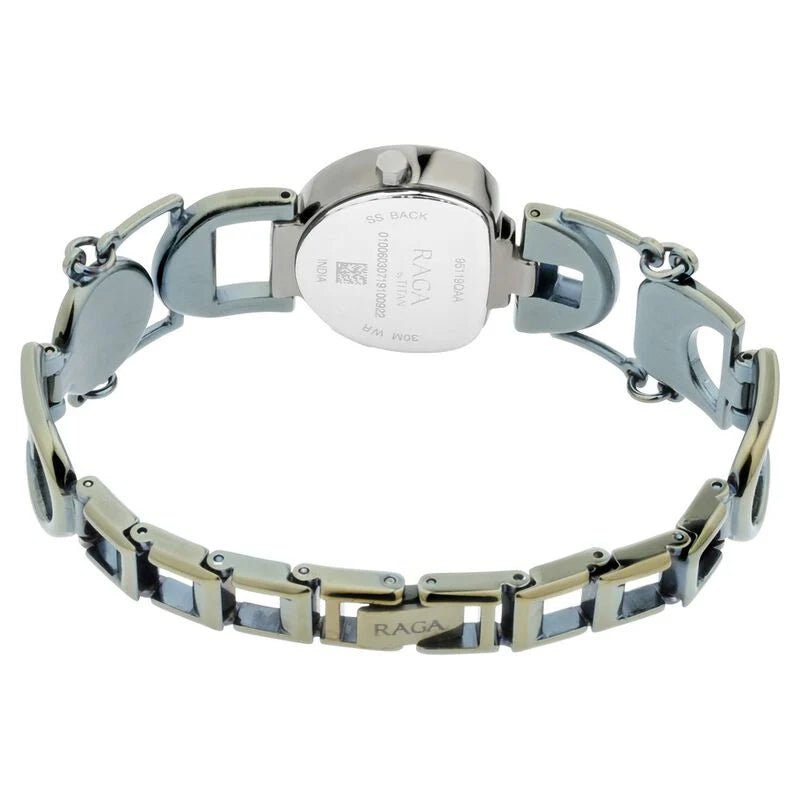 Titan Raga Facets Gun Dial Analog Stainless Steel Strap Watch for Women 95119QM01 - KRISHNA WATCH COMPANY