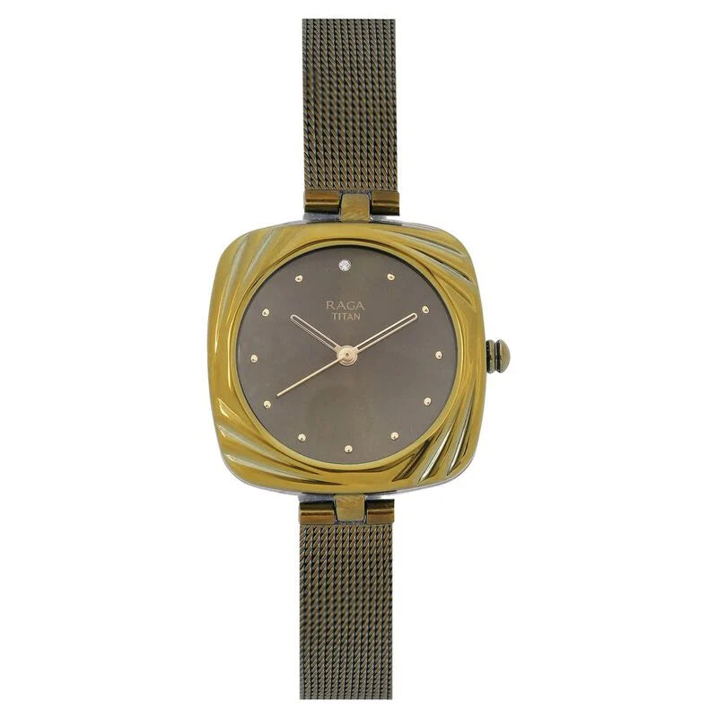 Titan Raga Moments Of Joy White Dial Women Watch With Metal Strap - 95139QM01 - KRISHNA WATCH COMPANY