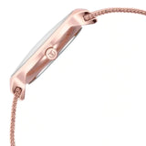 Titan Slimline Silver Dial Rose Gold Stainless Steel Strap Watch 95141WM01