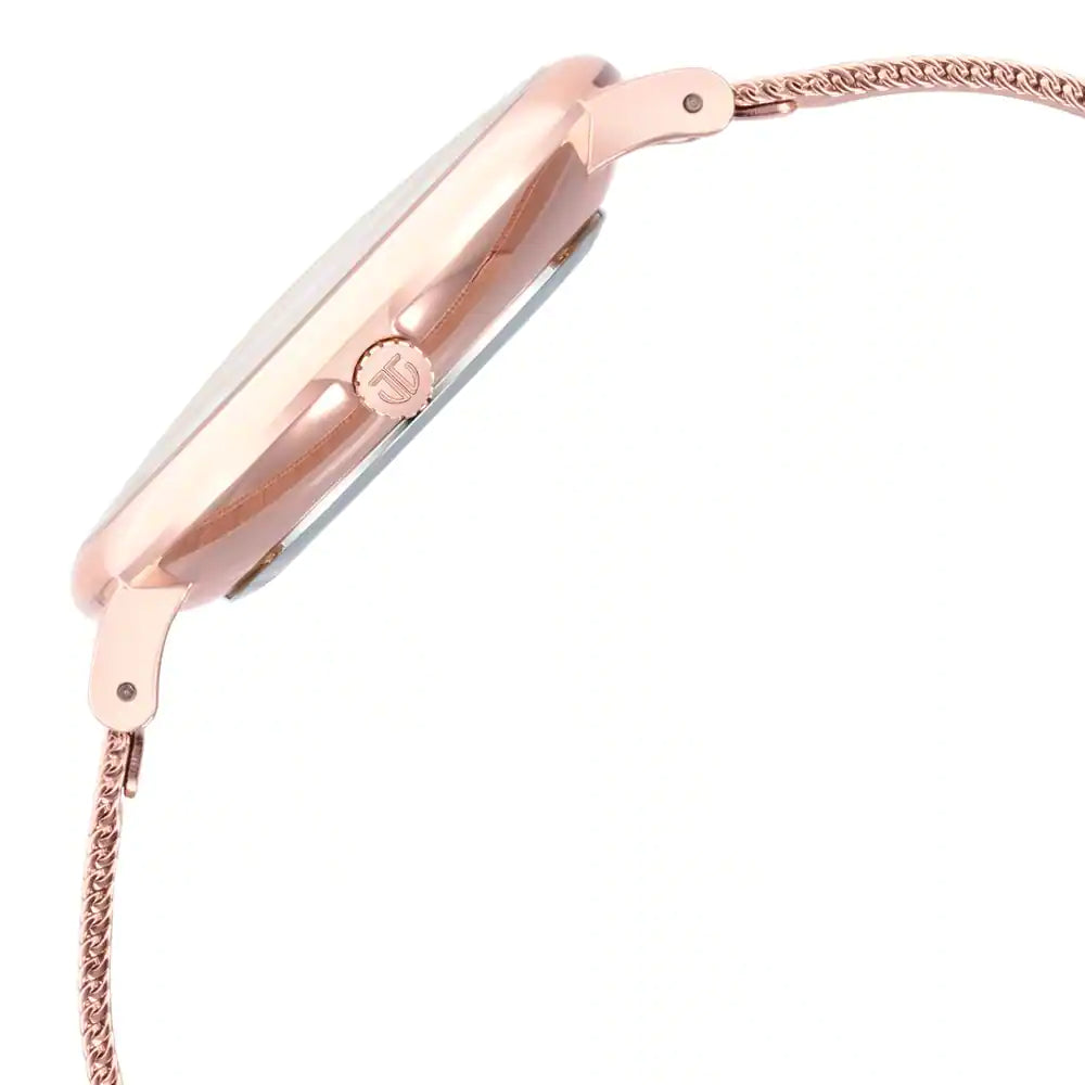 Titan Slimline White Dial Rose Gold Stainless Steel Strap Watch NP95142WM01 - KRISHNA WATCH COMPANY