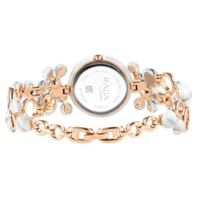 Titan Raga Ceramics Blue Dial Metal Strap Watch 95148KD01 (DN142) - KRISHNA WATCH COMPANY