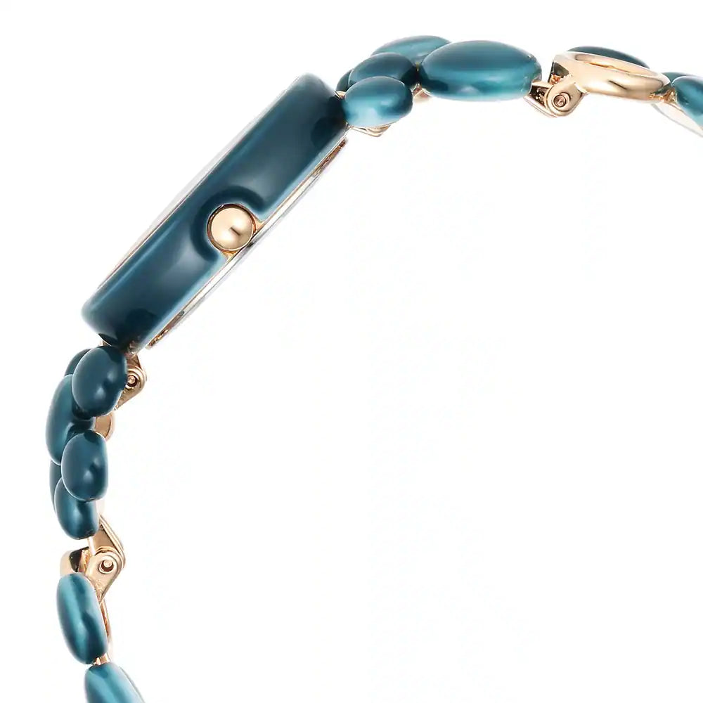 TITAN Raga Ceramics Blue Dial Metal Strap Watch 95148KD02