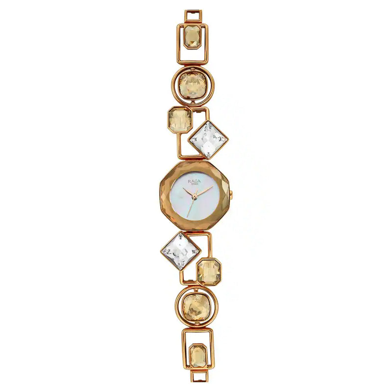Titan Love All Watch with Mother Of Pearl Dial & Brass Strap NQ95151WM01 (DM541) - KRISHNA WATCH COMPANY