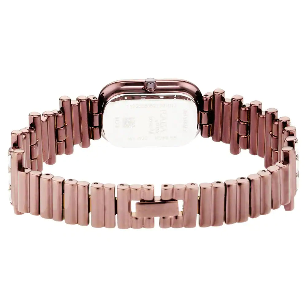 TITAN Love All Brown Dial Brown Brass Strap Watch - 95154QM01