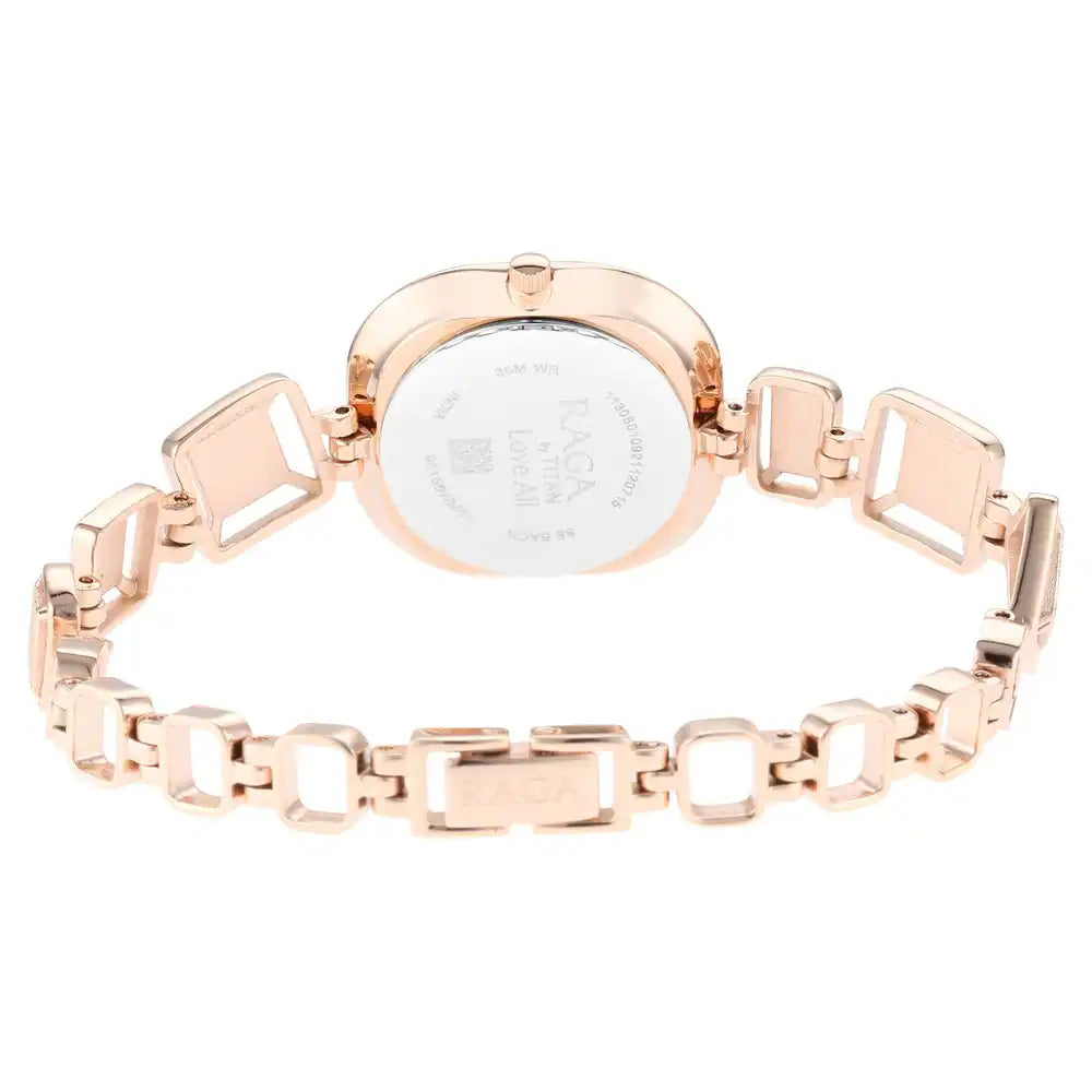 Titan Love All Rose Gold Dial Rose Gold Brass Strap Watch 95156WM01 - KRISHNA WATCH COMPANY