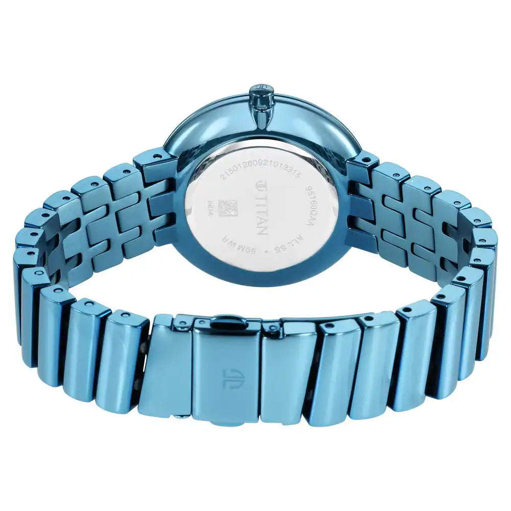 Titan Purple Unending Beauty Blue Dial Analog Watch 95160QM01 - KRISHNA WATCH COMPANY