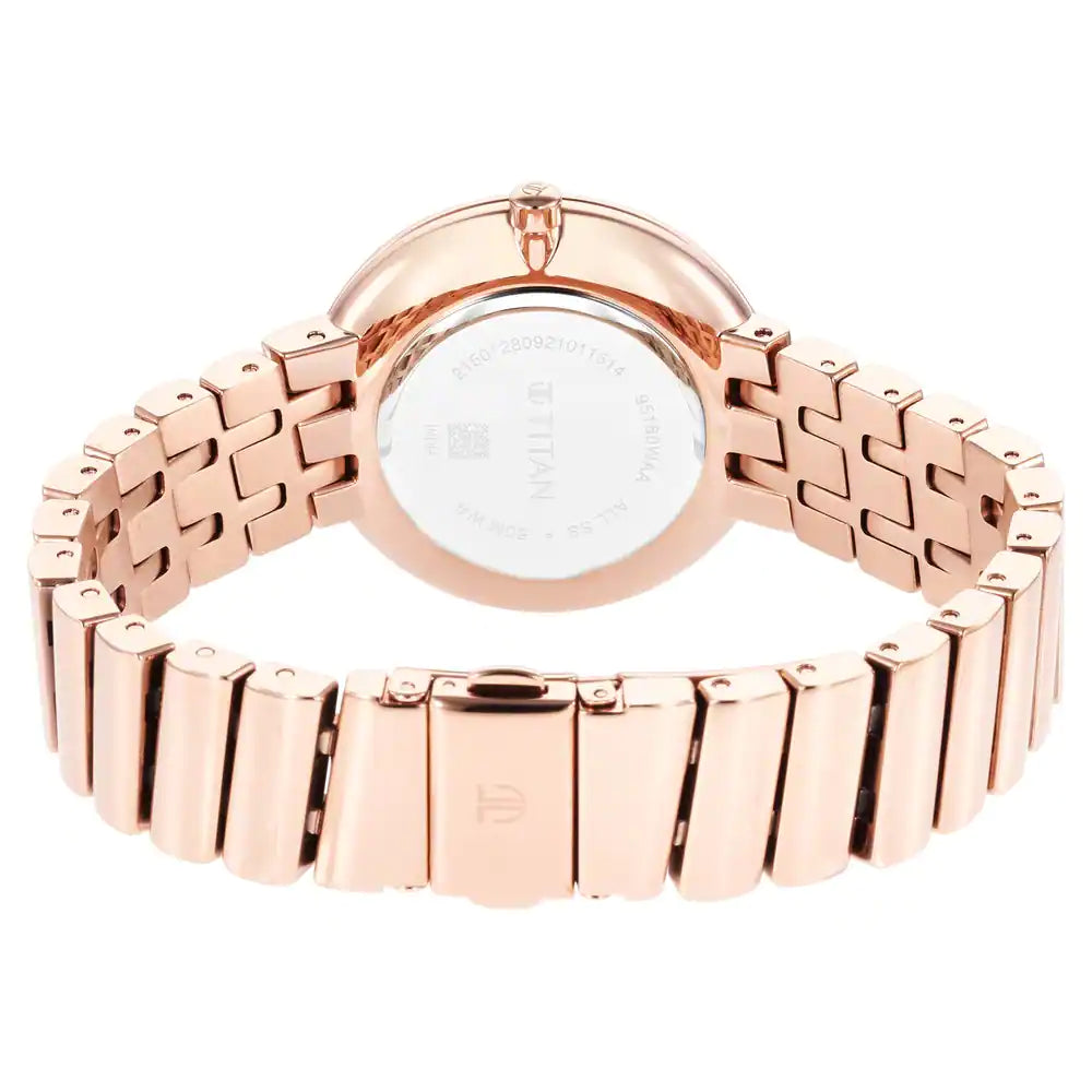 Titan Purple Unending Beauty Rose Gold Dial Analog Watch 95160WM01 (DM231) - KRISHNA WATCH COMPANY