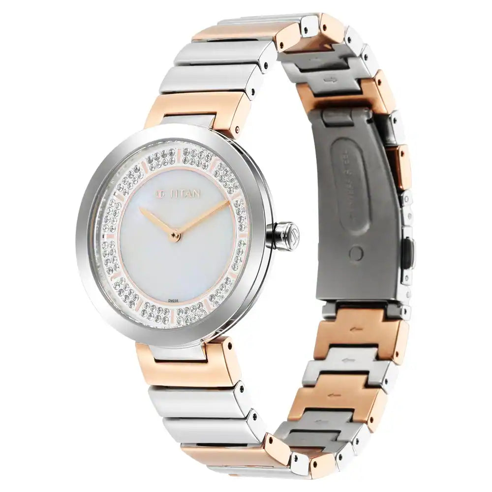 Titan Purple Unending Beauty Mother Of Pearl Dial Analog Watch 95162KM01 (DM235) - KRISHNA WATCH COMPANY