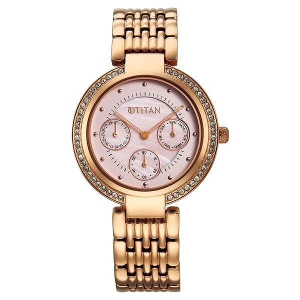 Titan Eternal Quartz Analog Strap Watch For Women - 95187WM01 - KRISHNA WATCH COMPANY