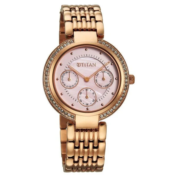 Titan Eternal Quartz Analog Strap Watch For Women - 95187WM01 - KRISHNA WATCH COMPANY