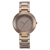 Titan Purple Ceramics Quartz Analog Brown Dial Ceramic Strap Watch for Women / 95189KC08