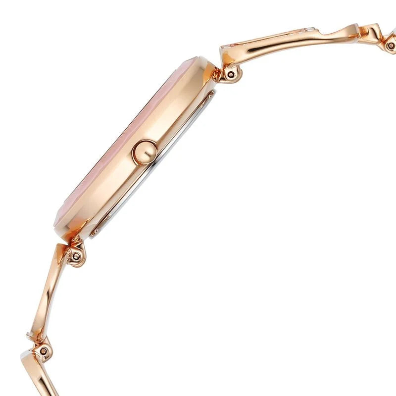 Titan Raga New You Quartz Analog Mother Of Pearl Dial Rose Quartz stone Strap Watch for Women 95196WM01 - KRISHNA WATCH COMPANY