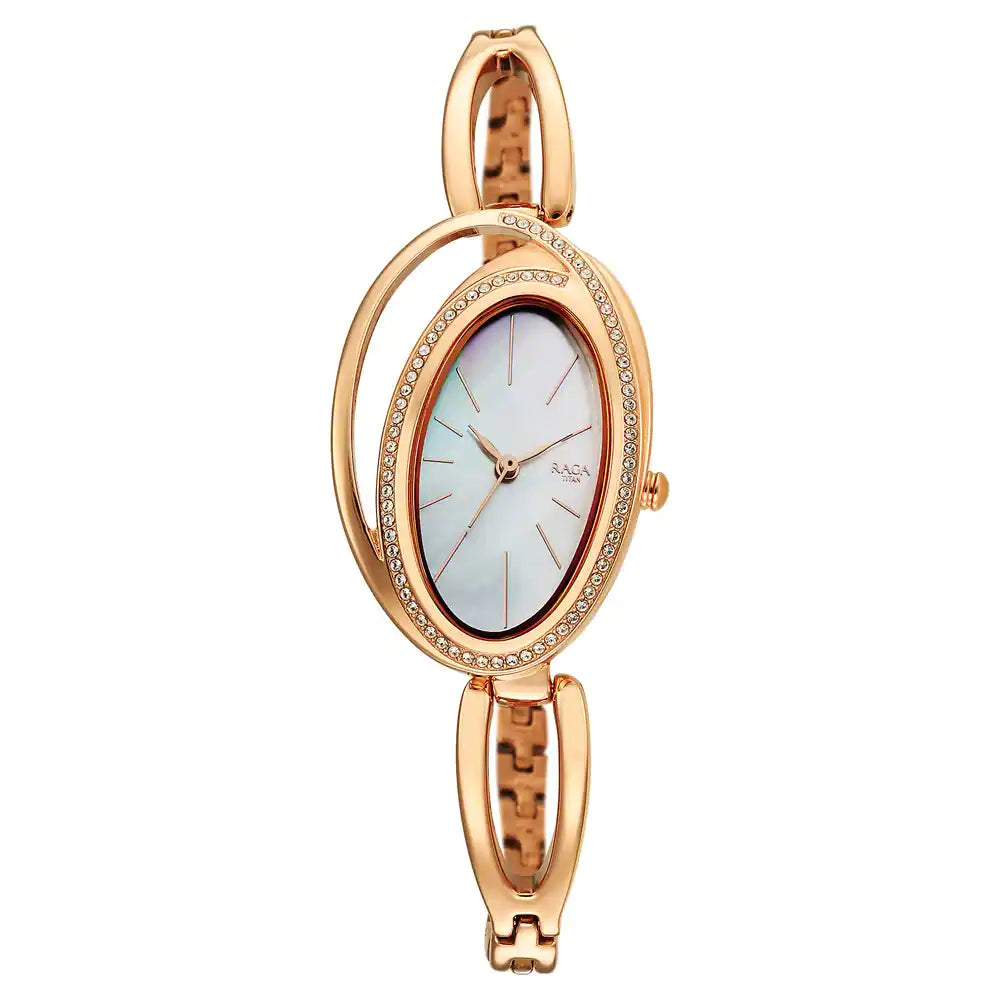 Titan Raga Delight Brown Dial Stainless Steel Strap Watch 95197WM01 - KRISHNA WATCH COMPANY