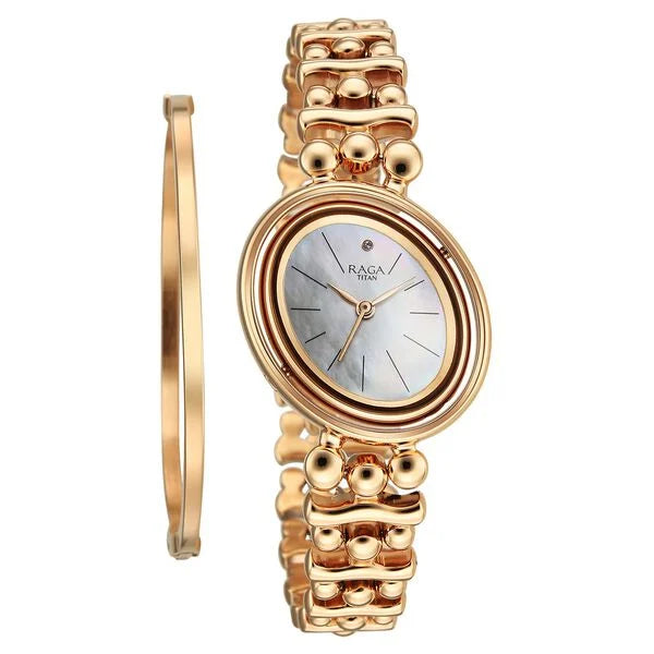 Titan Raga Glimmers Women's Watch - 95202WM01 - KRISHNA WATCH COMPANY