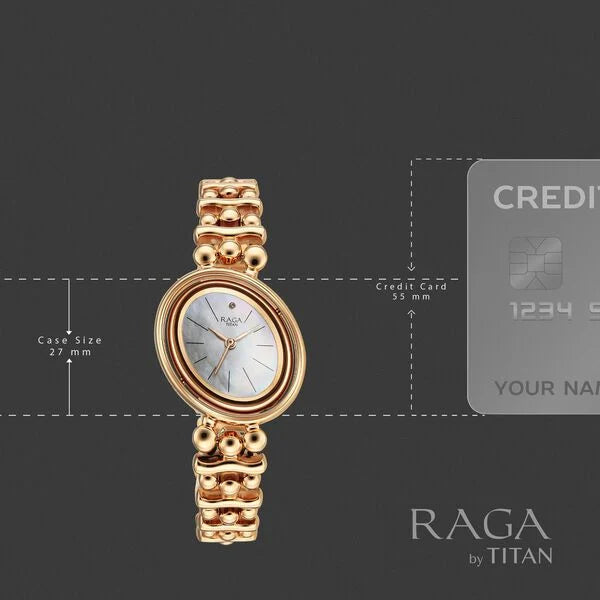 Titan Raga Glimmers Women's Watch - 95202WM01 - KRISHNA WATCH COMPANY