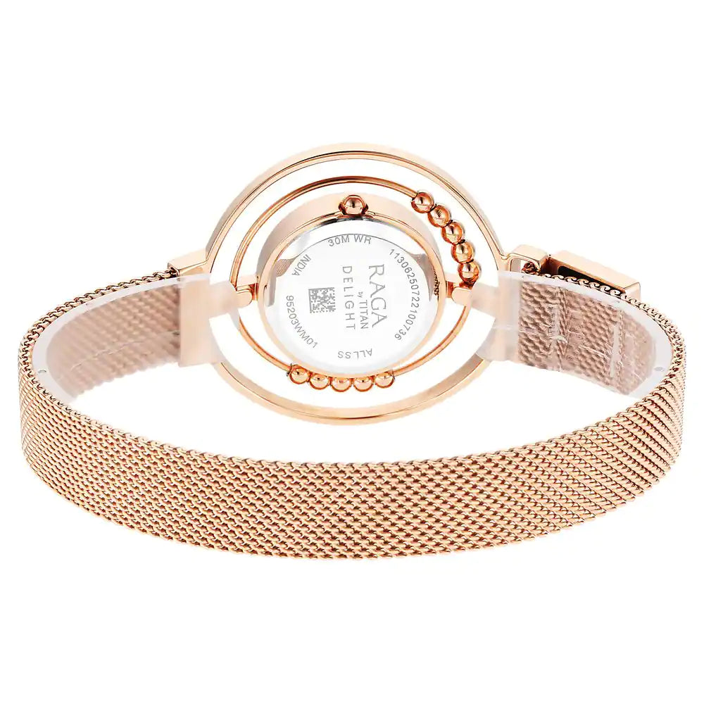 Titan Raga Delight Mother Of Pearl Dial Stainless Steel Strap Watch 95203WM01 - KRISHNA WATCH COMPANY