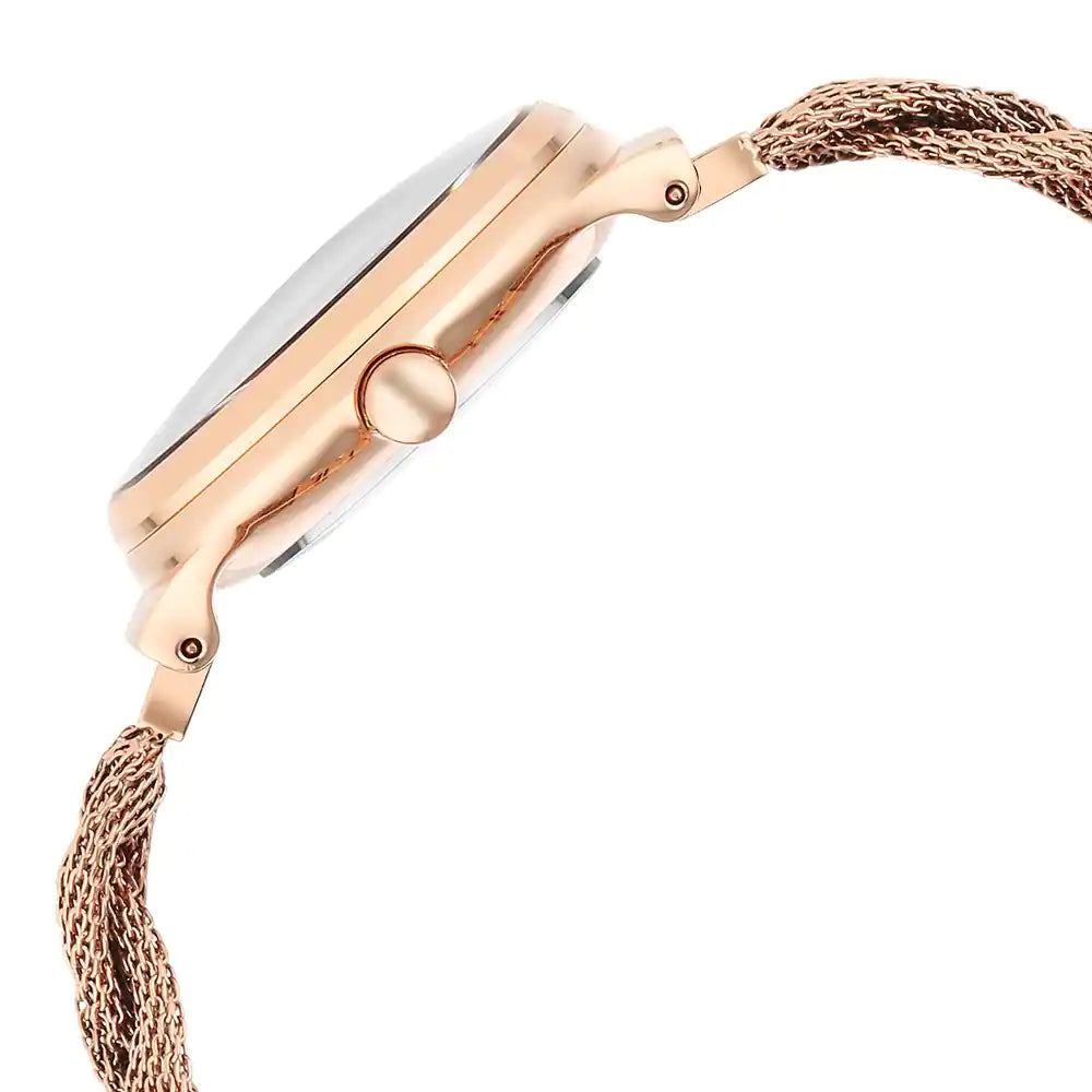 Titan Raga Delight Rose Gold Dial Stainless Steel Strap Watch 95204WM01 - KRISHNA WATCH COMPANY