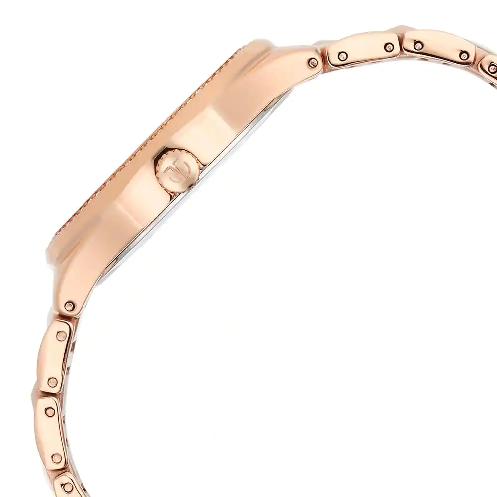 Titan Purple Glitz Rose Gold Dial Stainless Steel Strap Watch 95206WM01 / NS95206WM01 - KRISHNA WATCH COMPANY