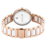 Titan Purple Ceramics Mother Of Pearl Dial Analog Steel and Ceramic Strap watch for Women 95214kd02 - KRISHNA WATCH COMPANY