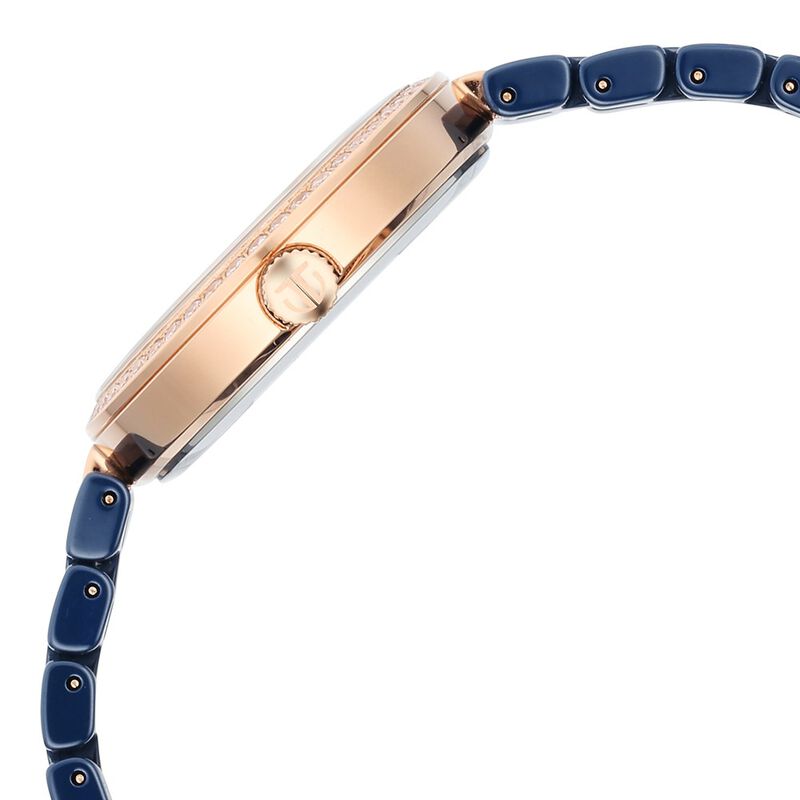 Titan Purple Ceramics Quartz Analog Mother of Pearl Dial Blue Ceramic Strap Watch For Women 95215KC03 - KRISHNA WATCH COMPANY