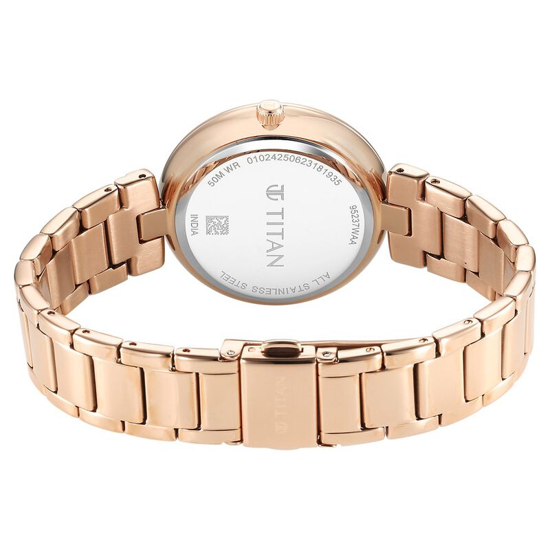 Titan Purple Style Up Quartz Analog Mother Of Pearl Dial Watch for Women - 95237WM01