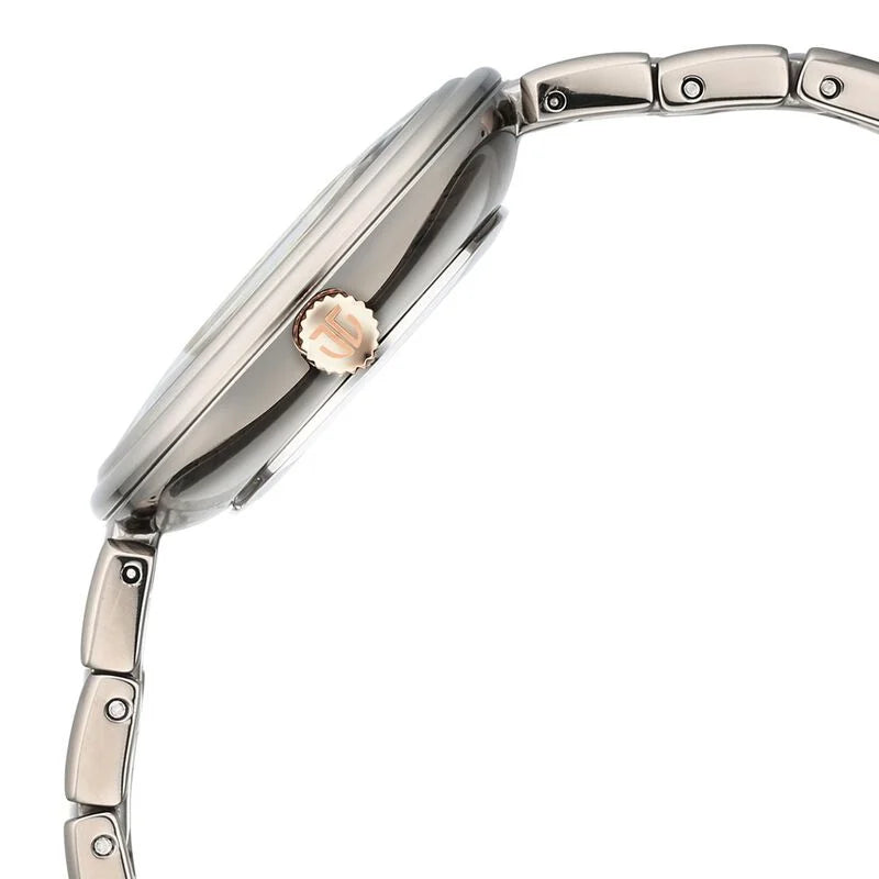 Titan Aura Quartz Analog Titanium Dial With Titanium Stainless Steel Strap Watch for Women 95240KM01 - KRISHNA WATCH COMPANY
