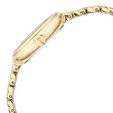 Titan Aura Quartz Analog Brown Mother of Pearl Dial Golden Watch for Women - 95241YM01