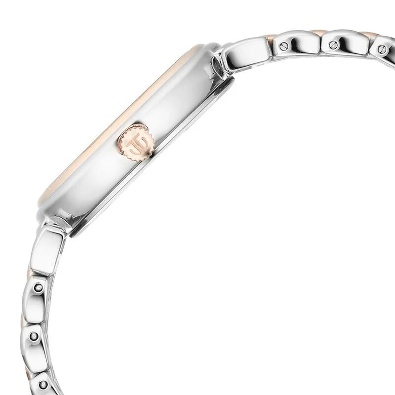 Titan Aura Quartz Analog Silver Dial With Two Toned Watch For Women - 95242KM01 - KRISHNA WATCH COMPANY