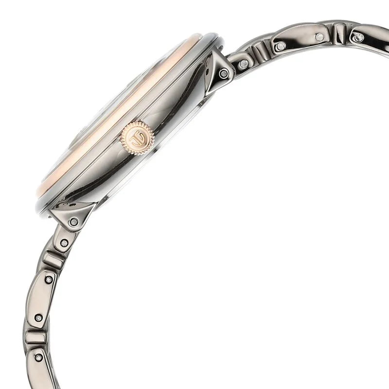 Titan Aura Quartz Analog Titanium Mother of Pearl Dial Titanium Stainless Steel Strap Watch for Women 95243KM01 - KRISHNA WATCH COMPANY