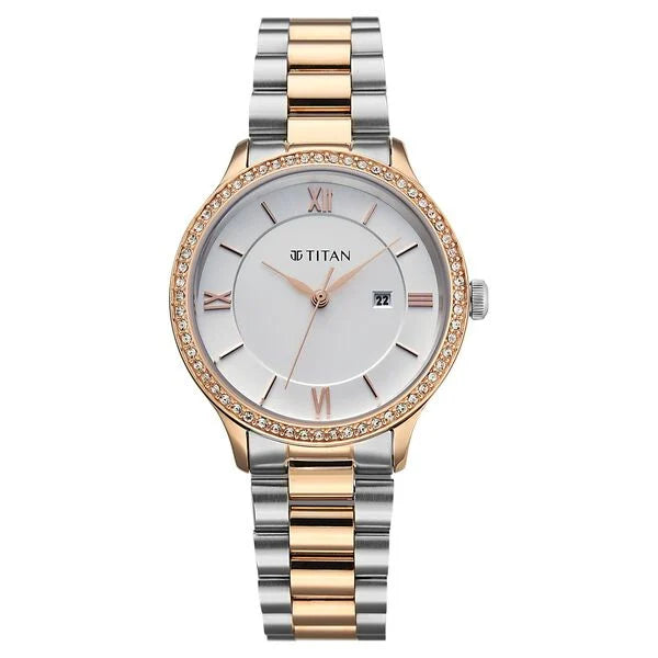 Titan Purple Prestige Quartz Analog with Date Watch For Women 95247km03