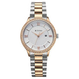 Titan Purple Prestige Quartz Analog with Date Watch For Women 95247km03